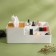 Organizer for storage "Bamboo", 7 sections, 26.7 × 10 × 17 cm, white/brown color