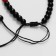 Bracelet-reinforcing “Hams Happiness” Grand, red-black color with silver, d = 6 cm