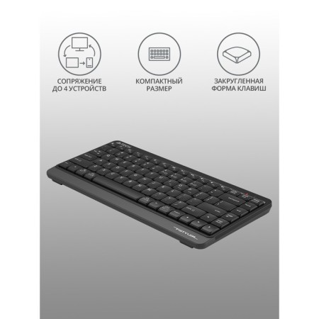 Keyboard A4Tech FSTYLER FBK11 Black/Gray USB wireless BT/Radio Slim-2