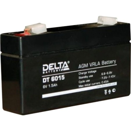 Battery Delta DT6015, 6 V, 1.5 A/h