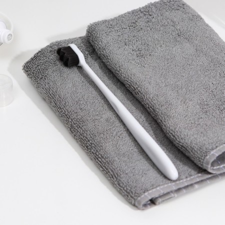 Superjugous toothbrush, 10,000 bristles, ribbed, white-1
