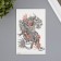 Tattoo on the body color "Chinese lion with wings" 11.4x21 cm