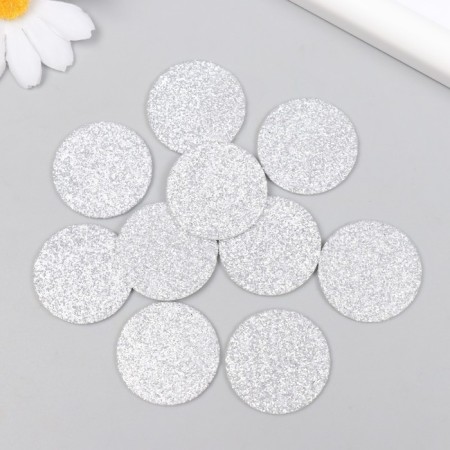 Decor "Snow Com" silver foam glitter 3 cm (set 10 pcs)-2