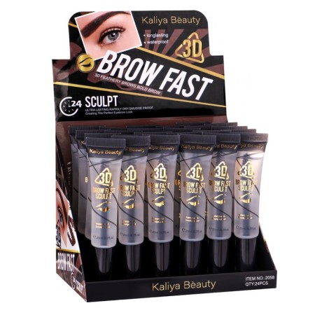 Transparent eyebrow gel, for styling, 20 ml, with 3D effect