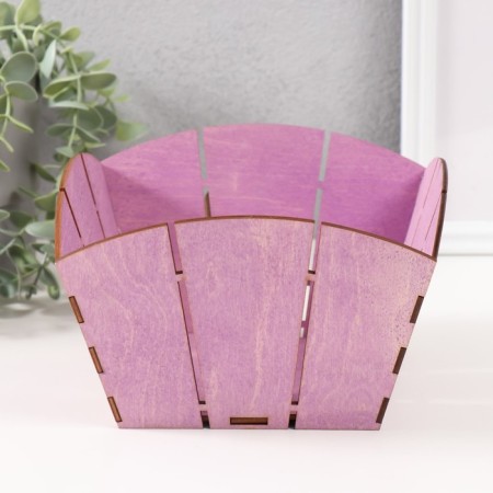 Easter basket "HB" 19x19x12 cm, purple-3