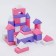 Construction set, 36 elements, 60 × 60, pink color