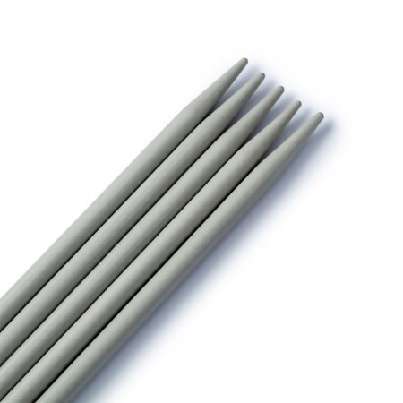 Nosom, aluminum knitting needles, 30 cm/3 mm, 5 pcs, pearl-gray color-2