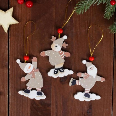 New Year's Suspension "We play merrily", gold thread, mix-4