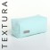 Cosmetic bag at the zipper textura, turquoise color
