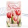 Gift set: notebook, handle-filter and eraser "Pink tulips"