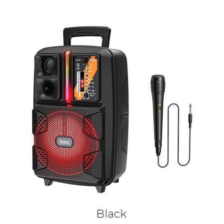 Portable column Hoco BS37, 10 W, 1800 mAh, BT5.0, Microsd, USB, AUX, FM, microphone, black-1