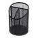 A glass for writing accessories, 3 compartments, a mesh, a metal, black