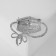 Brooch "Mask" Medical, white color in silver