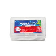 Tooth thread in a plastic holder, double mint, set 30 pcs