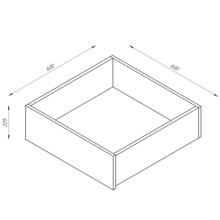Box rolling under the Orion bed, 60 × 60 cm, white color-2