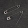 English pins, 32 mm, 100 pcs, silver color