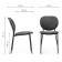 Stool on a metal frame Saranda metal/velor, black/gray 45x60x81 cm