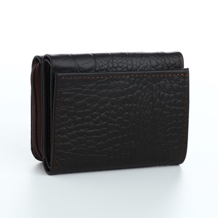 Women's wallet with zipper, Textura, brown color-1