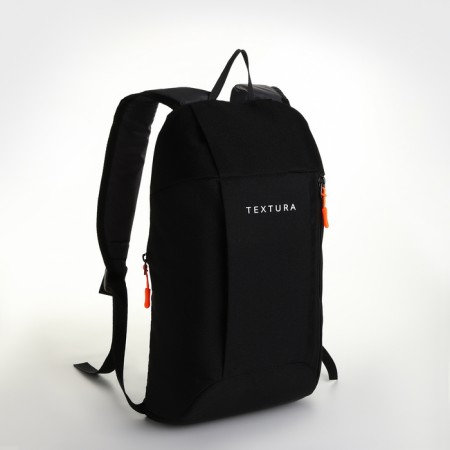 Sports' backpack on lightning, Textura, external pocket, black color-2