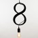 Bayerlux lamp "Figure 8" E27 40W black 35x20 cm