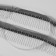 Decorative braid “fringe”, metallized, 6 cm, 4.5 ± 0.5 m, black/silver color