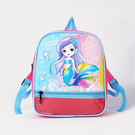 Baby backpack on lightning, 1 outer pocket, insert mix, pink color-3
