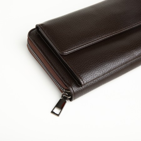 Male clutch on lightning, textura, brown color-3