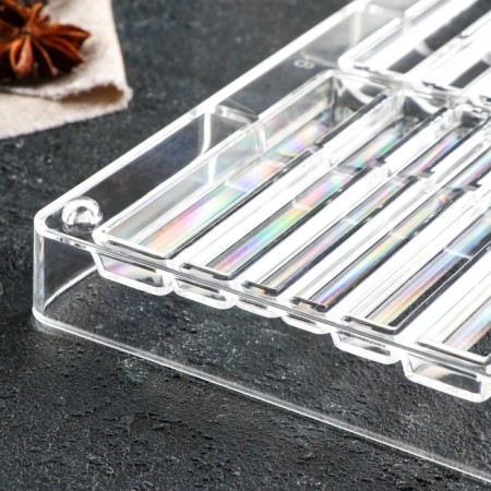 Form for chocolate and sweets "Styx", 12 cells, 20 × 12 × 2.5 cm, cell 9 × 1.5/1/0.8 cm-2