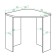 Corner table, 700 × 700 × 770 mm, caramel color