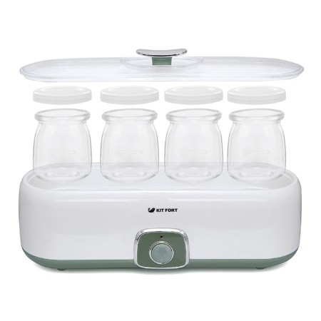 Yogurtnitsa KitFort KT-2006, 20 W, 200 ml, 4 containers, plastic, white-green-2