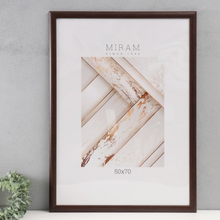 Photo frame Plastic "Mira" 50x70 cm, 647246 Dark walnut (plastic screen)