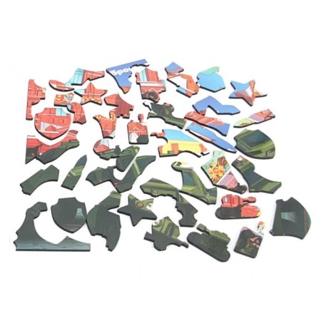 Wooden puzzle "Tiger-M armored car", 60 elements-3