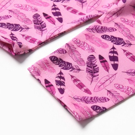 Leggings Bloom Baby feathers, p. 92 cm, pink-2