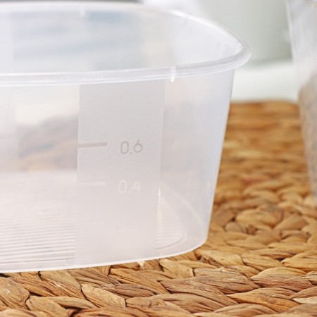 A set of food containers Ricco, 4 pcs: 230 ml, 500 ml, 900 ml, 1.55 l, square, assorted color-6
