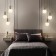 Suspended lamp with glass lamps of Bubble, 60W, E27, 30x30 cm