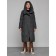 Coat insulated winter female, size 42, dark gray color