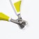 Cooperus scissors curved, hole 7 mm, white with green