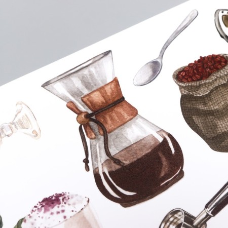 Sticker Plastic Interior color "Coffee is love" 30x83 cm-2