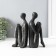 Polystone souvenir "close - far" black set 2 pcs 9x19x19.5 cm