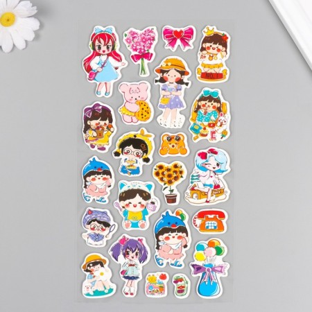 Stickers for creativity Paper "Little Beauties" 15x30 cm-1