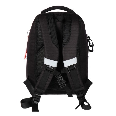 School backpack, 40 x 27 x 20 cm, Grizzly, ergonomic back, laptop department, black-4
