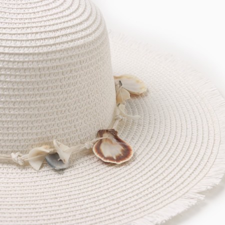 Women's hat minku "sea", size 56-58, white color-2