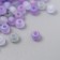 Glass 8/0 "Matte translucent. Melange gray-violet" 10 g