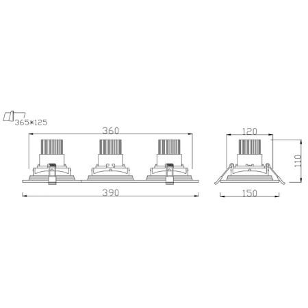 Lamp card-built era SKD-1, 390x150x110 mm, IP40, 60W, 5400LM, 4000K-9
