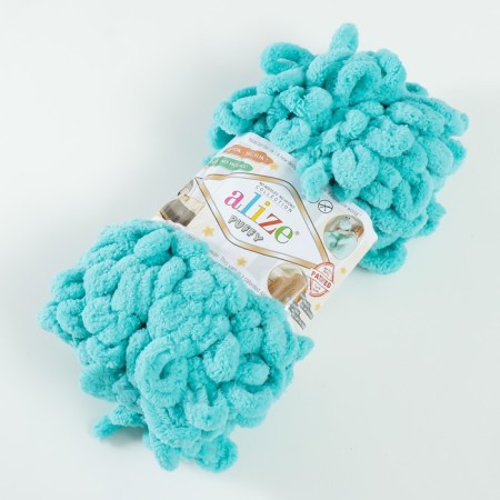 Yarn "Puffy" 100 % micropoliester 9m/100g (490 sea wave)-1
