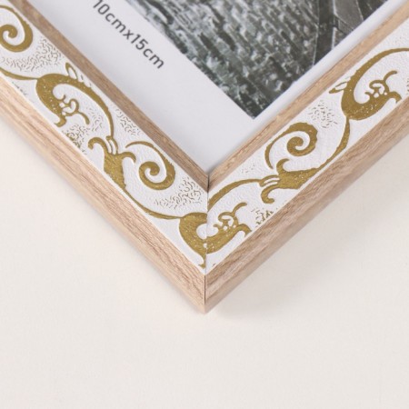 Photo frame Plastic 10x15 cm "Golden Binding on White" 1x12.8x17.8 cm-2