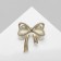 Board "Cat's Eye" bow, white color in gold