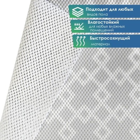 A set of mats for a bath and toilet, 2 pcs: 50 × 52, 50 × 85 cm, PVC-1