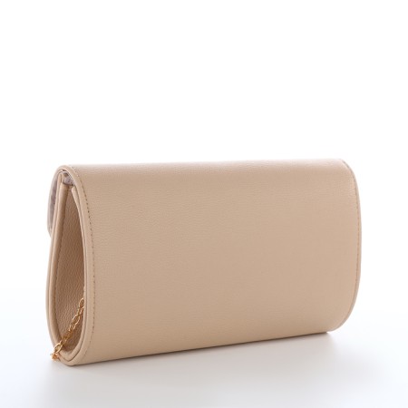 Female bag on a valve, beige color-1
