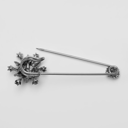 Snowflake Christmas Snowflake Original, 7.5 cm, blue color in black silver-4